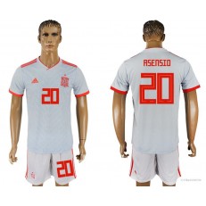 Spain 20 ASENSIO Away 2018 FIFA World Cup Soccer Jersey