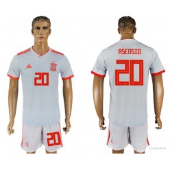 Spain 20 ASENSIO Away 2018 FIFA World Cup Soccer Jersey