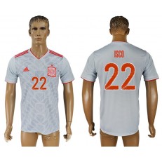 Spain 22 ISCO Away 2018 FIFA World Cup Soccer Thailand Soccer Jersey