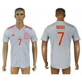 Spain 7 MORATA Away 2018 FIFA World Cup Soccer Thailand Soccer Jersey