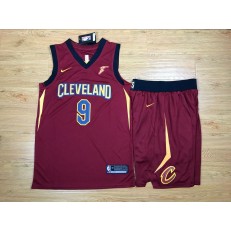 Cleveland Cavaliers 9 Dwyane Wade Rose Red Nike Swingman Men Jersey With Shorts
