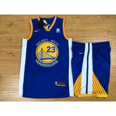 Golden State Warriors 23 Draymond Green Blue Player Version Nike Swingman Men Jersey With Shorts
