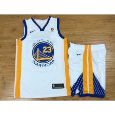 Golden State Warriors 23 Draymond Green White Player Version Nike Swingman Men Jersey With Shorts