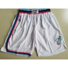 Miami Heat White City Edition Nike Swingman Shorts