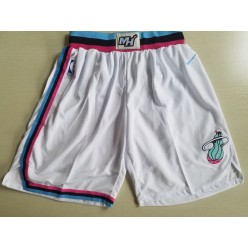 Miami Heat White City Edition Nike Swingman Shorts
