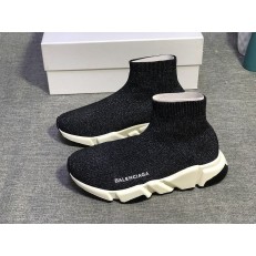BALENCIAGA SPEED STRETCH-KNIT MID SNEAKERS BLACK