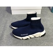 BALENCIAGA SPEED STRETCH-KNIT MID SNEAKERS DEEP BLUE