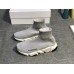 BALENCIAGA SPEED STRETCH-KNIT MID SNEAKERS LIGHT GREY