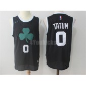 Boston Celtics #0 Jayson Tatum Black Clover Logo Nike Swingman Men Jersey