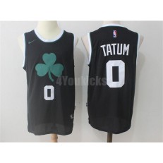 Boston Celtics #0 Jayson Tatum Black Clover Logo Nike Swingman Men Jersey