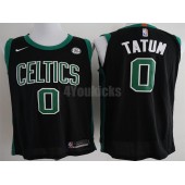 Boston Celtics #0 Jayson Tatum Black Nike Authentic Men Jersey