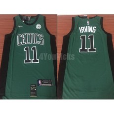 Boston Celtics #11 Kyrie Irving Green with Black Number Nike Swingman Men Jersey