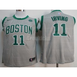 Boston Celtics #11 Kyrie Irving Grey Nike City Edition New Swingman Men Jersey