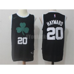 Boston Celtics #20 Gordon Hayward Black Clover Logo Nike Swingman Men Jersey
