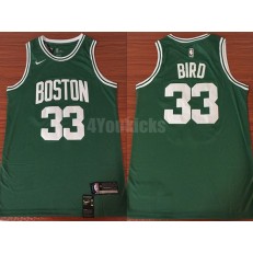 Boston Celtics #33 Larry Bird Green Nike Swingman Men Jersey