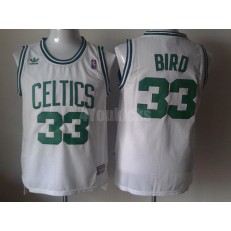 Boston Celtics #33 Larry Bird White Throwback Men Jersey