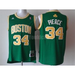 Boston Celtics #34 Paul Pierce Green St. Patrick's Day Swingman Men Jersey