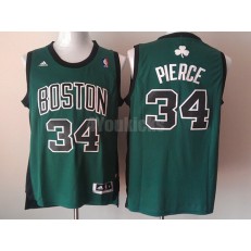 Boston Celtics #34 Paul Pierce Green with Black Number New Revolution 30 Men Jersey