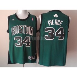 Boston Celtics #34 Paul Pierce Green with Black Number New Revolution 30 Men Jersey
