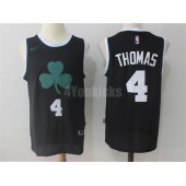 Boston Celtics #4 Isaiah Thomas Black Clover Logo Nike Swingman Men Jersey