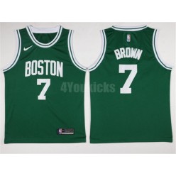 Boston Celtics #7 Jaylen Brown 2017-18 New Season Green Nike Men Jersey