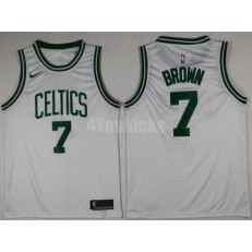 Boston Celtics #7 Jaylen Brown 2017-18 New Season White Nike Men Jersey