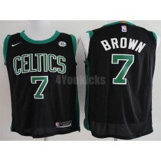 Boston Celtics #7 Jaylen Brown Black Nike Authentic Men Jersey