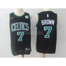 Boston Celtics #7 Jaylen Brown Black Nike Swingman Men Jersey