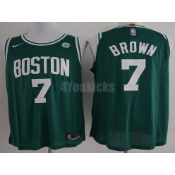 Boston Celtics #7 Jaylen Brown Green Nike Authentic Men Jersey