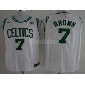 Boston Celtics #7 Jaylen Brown White Nike Authentic Men Jersey