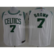 Boston Celtics #7 Jaylen Brown White Nike Authentic Men Jersey