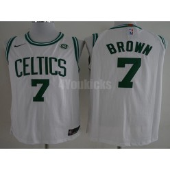 Boston Celtics #7 Jaylen Brown White Nike Authentic Men Jersey