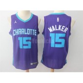 Charlotte Hornets #15 Kemba Walker Purple Swingman Nike Men Jersey