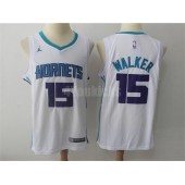 Charlotte Hornets #15 Kemba Walker White Swingman Nike Men Jersey