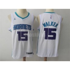 Charlotte Hornets #15 Kemba Walker White Swingman Nike Men Jersey