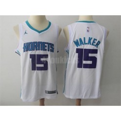 Charlotte Hornets #15 Kemba Walker White Swingman Nike Men Jersey