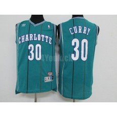 Charlotte Hornets #30 Dell Curry Green Hardwood Classics Men Jersey