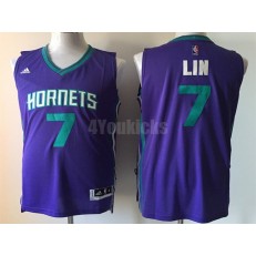 Charlotte Hornets #7 Jeremy Lin Purple Swingman Men Jersey
