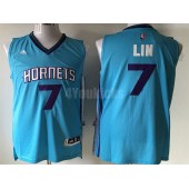 Charlotte Hornets #7 Jeremy Lin Teal Swingman Men Jersey