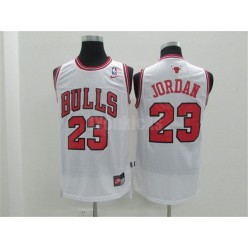 Chicago Bulls #23 Michael Jordan White New Revolution 30 Men Jersey