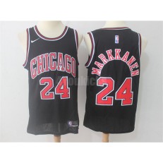 Chicago Bulls #24 Laur Markkanen Black Nike Swingman Men Jersey