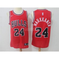Chicago Bulls #24 Laur Markkanen Red Nike Swingman Men Jersey