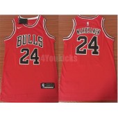 Chicago Bulls #24 Laur Markkanen Swingman Red Road Nike Men Jersey - Icon Edition