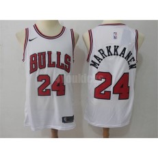 Chicago Bulls #24 Laur Markkanen White Nike Swingman Men Jersey