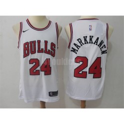 Chicago Bulls #24 Laur Markkanen White Nike Swingman Men Jersey