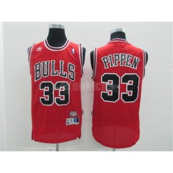 Chicago Bulls #33 Scottie Pippen Red Hardwood Classics Men Jersey