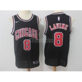 Chicago Bulls #8 Zach Lavine Black Nike Swingman Men Jersey