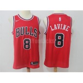 Chicago Bulls #8 Zach Lavine Red Nike Swingman Men Jersey