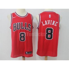 Chicago Bulls #8 Zach Lavine Red Nike Swingman Men Jersey