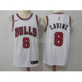 Chicago Bulls #8 Zach Lavine White Nike Swingman Men Jersey